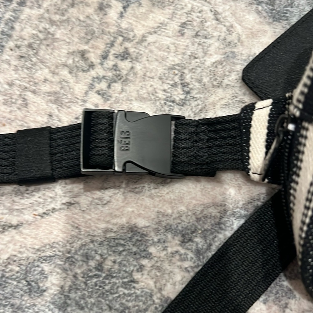 Beis Black and White Striped Crossbody/Belt Bag - Picture 6 of 6